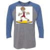 Unisex Triblend Three-Quarter Raglan T-Shirt Thumbnail