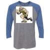 Unisex Triblend Three-Quarter Raglan T-Shirt Thumbnail