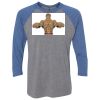 Unisex Triblend Three-Quarter Raglan T-Shirt Thumbnail