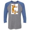 Unisex Triblend Three-Quarter Raglan T-Shirt Thumbnail