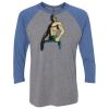 Unisex Triblend Three-Quarter Raglan T-Shirt Thumbnail