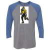 Unisex Triblend Three-Quarter Raglan T-Shirt Thumbnail