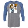 Unisex Triblend Three-Quarter Raglan T-Shirt Thumbnail