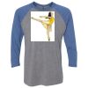 Unisex Triblend Three-Quarter Raglan T-Shirt Thumbnail