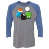 Unisex Triblend Three-Quarter Raglan T-Shirt Thumbnail