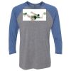 Unisex Triblend Three-Quarter Raglan T-Shirt Thumbnail