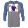 Unisex Triblend Three-Quarter Raglan T-Shirt Thumbnail