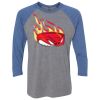 Unisex Triblend Three-Quarter Raglan T-Shirt Thumbnail