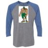 Unisex Triblend Three-Quarter Raglan T-Shirt Thumbnail