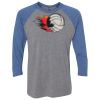 Unisex Triblend Three-Quarter Raglan T-Shirt Thumbnail