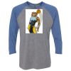 Unisex Triblend Three-Quarter Raglan T-Shirt Thumbnail