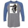 Unisex Triblend Three-Quarter Raglan T-Shirt Thumbnail