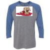 Unisex Triblend Three-Quarter Raglan T-Shirt Thumbnail