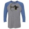 Unisex Triblend Three-Quarter Raglan T-Shirt Thumbnail