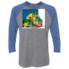 Unisex Triblend Three-Quarter Raglan T-Shirt Thumbnail