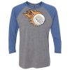 Unisex Triblend Three-Quarter Raglan T-Shirt Thumbnail