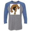 Unisex Triblend Three-Quarter Raglan T-Shirt Thumbnail