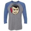 Unisex Triblend Three-Quarter Raglan T-Shirt Thumbnail