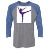 Unisex Triblend Three-Quarter Raglan T-Shirt Thumbnail