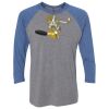 Unisex Triblend Three-Quarter Raglan T-Shirt Thumbnail