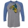 Unisex Triblend Three-Quarter Raglan T-Shirt Thumbnail