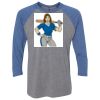 Unisex Triblend Three-Quarter Raglan T-Shirt Thumbnail