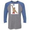 Unisex Triblend Three-Quarter Raglan T-Shirt Thumbnail