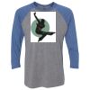 Unisex Triblend Three-Quarter Raglan T-Shirt Thumbnail