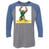 Unisex Triblend Three-Quarter Raglan T-Shirt Thumbnail