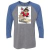 Unisex Triblend Three-Quarter Raglan T-Shirt Thumbnail