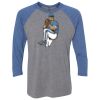 Unisex Triblend Three-Quarter Raglan T-Shirt Thumbnail