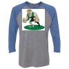 Unisex Triblend Three-Quarter Raglan T-Shirt Thumbnail