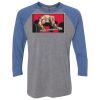 Unisex Triblend Three-Quarter Raglan T-Shirt Thumbnail