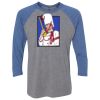 Unisex Triblend Three-Quarter Raglan T-Shirt Thumbnail