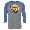 Unisex Triblend Three-Quarter Raglan T-Shirt Thumbnail