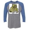 Unisex Triblend Three-Quarter Raglan T-Shirt Thumbnail