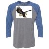 Unisex Triblend Three-Quarter Raglan T-Shirt Thumbnail