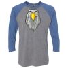 Unisex Triblend Three-Quarter Raglan T-Shirt Thumbnail