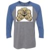 Unisex Triblend Three-Quarter Raglan T-Shirt Thumbnail