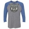 Unisex Triblend Three-Quarter Raglan T-Shirt Thumbnail