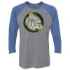 Unisex Triblend Three-Quarter Raglan T-Shirt Thumbnail