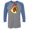 Unisex Triblend Three-Quarter Raglan T-Shirt Thumbnail