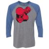 Unisex Triblend Three-Quarter Raglan T-Shirt Thumbnail