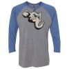 Unisex Triblend Three-Quarter Raglan T-Shirt Thumbnail