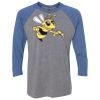 Unisex Triblend Three-Quarter Raglan T-Shirt Thumbnail