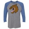 Unisex Triblend Three-Quarter Raglan T-Shirt Thumbnail