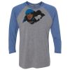 Unisex Triblend Three-Quarter Raglan T-Shirt Thumbnail