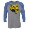 Unisex Triblend Three-Quarter Raglan T-Shirt Thumbnail