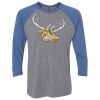 Unisex Triblend Three-Quarter Raglan T-Shirt Thumbnail