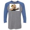 Unisex Triblend Three-Quarter Raglan T-Shirt Thumbnail